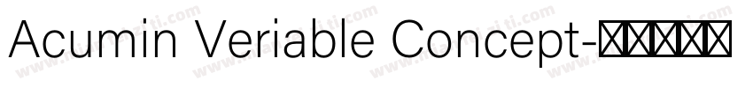 Acumin Veriable Concept字体转换
